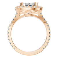 RI-7842 Rose Gold Ring SET - Top View