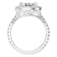 RI-7842 White Gold Ring SET - Top View