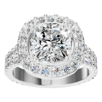 RI-7842 White Gold Ring SET - Front View