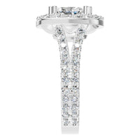 RI-7842 White Gold Ring SET - Side View