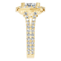 RI-7842 Yellow Gold Ring SET - Side View