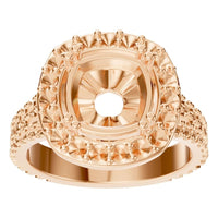 RI-7842 Rose Gold Ring UNSET - Front View