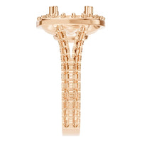 RI-7842 Rose Gold Ring UNSET - Side View