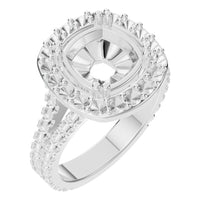 RI-7842 White Gold Ring UNSET - Main View