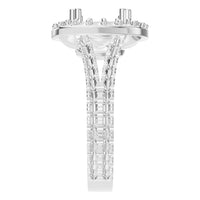 RI-7842 White Gold Ring UNSET - Side View