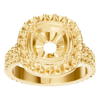 RI-7842 Yellow Gold Ring UNSET - Front View