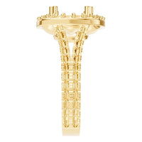 RI-7842 Yellow Gold Ring UNSET - Side View
