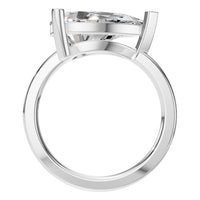 RI-7928 White Gold Ring SET - Top View