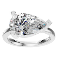 RI-7928 White Gold Ring SET - Front View