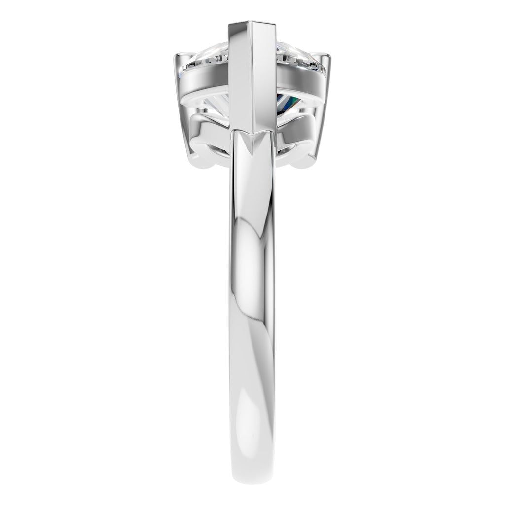 RI-7928 White Gold Ring SET - Side View