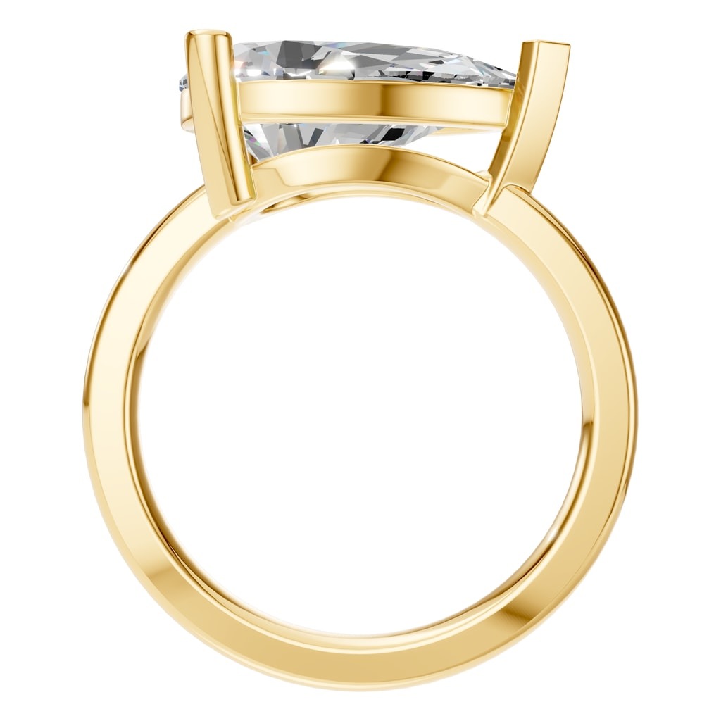 RI-7928 Yellow Gold Ring SET - Top View