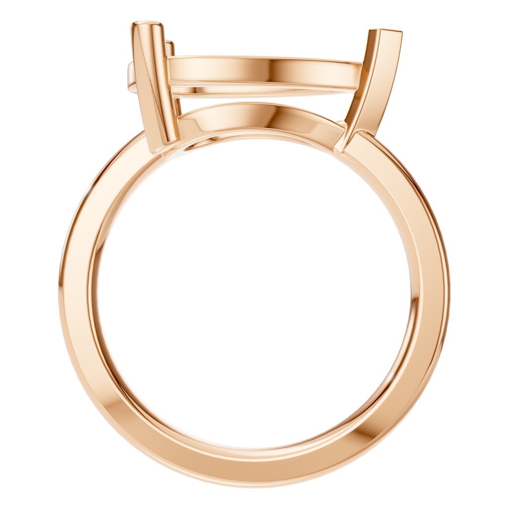 RI-7928 Rose Gold Ring UNSET - Top View