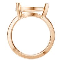 RI-7928 Rose Gold Ring UNSET - Top View