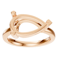RI-7928 Rose Gold Ring UNSET - Front View