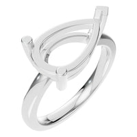 RI-7928 White Gold Ring UNSET - Main View