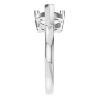 RI-7928 White Gold Ring UNSET - Side View