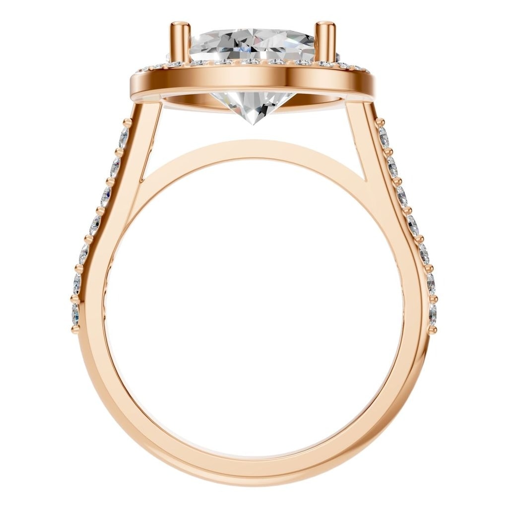 RI-7933 Rose Gold Ring SET - Top View
