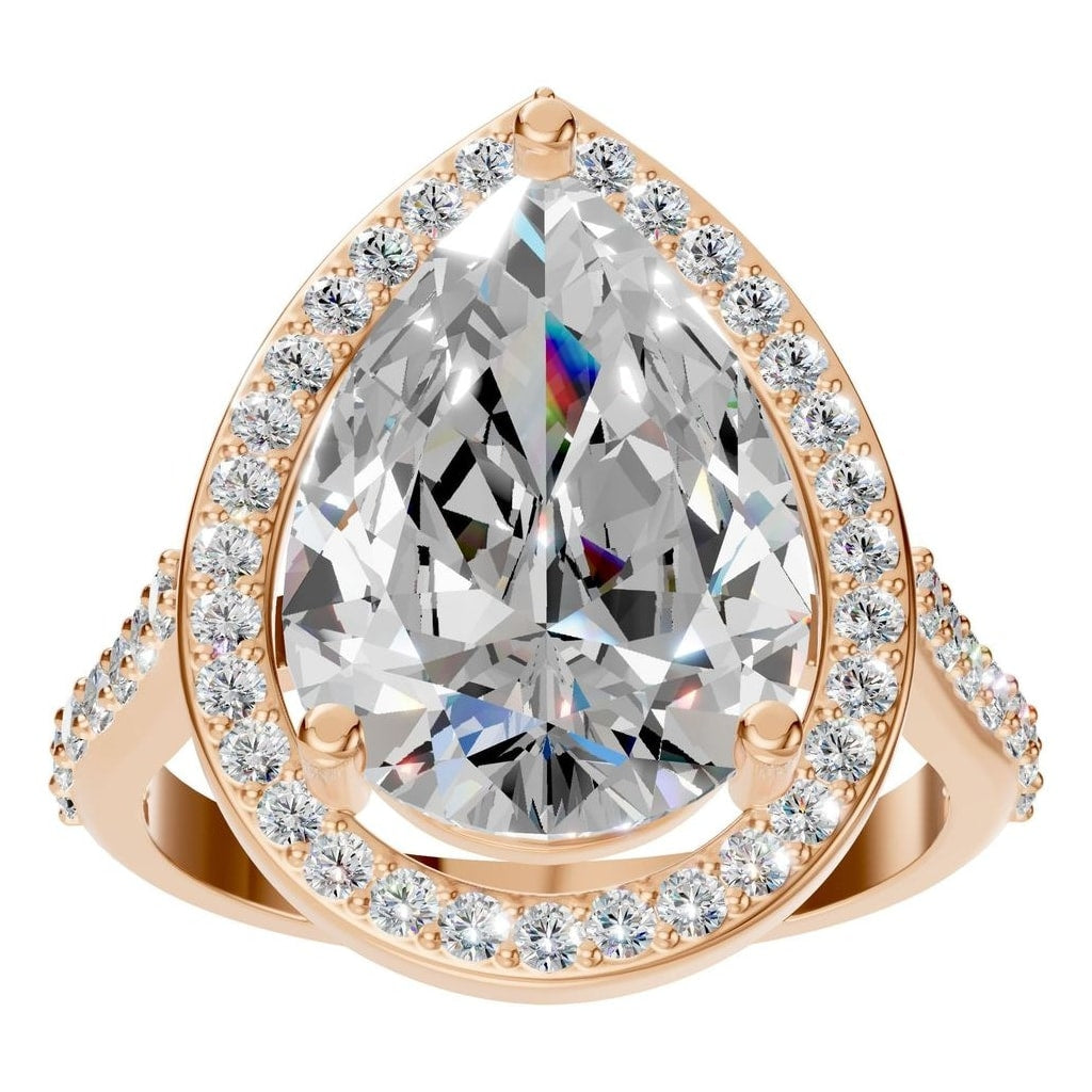 RI-7933 Rose Gold Ring SET - Front View