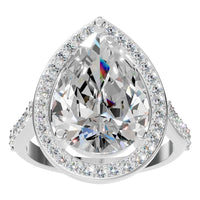 RI-7933 White Gold Ring SET - Front View