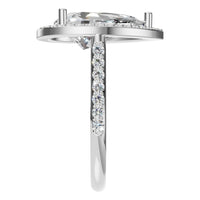 RI-7933 White Gold Ring SET - Side View