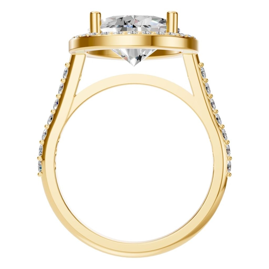 RI-7933 Yellow Gold Ring SET - Top View