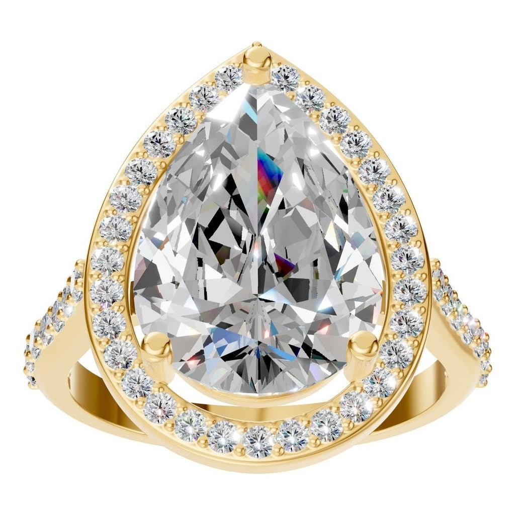 RI-7933 Yellow Gold Ring SET - Front View