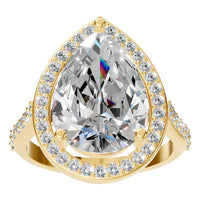 RI-7933 Yellow Gold Ring SET - Front View