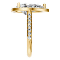RI-7933 Yellow Gold Ring SET - Side View