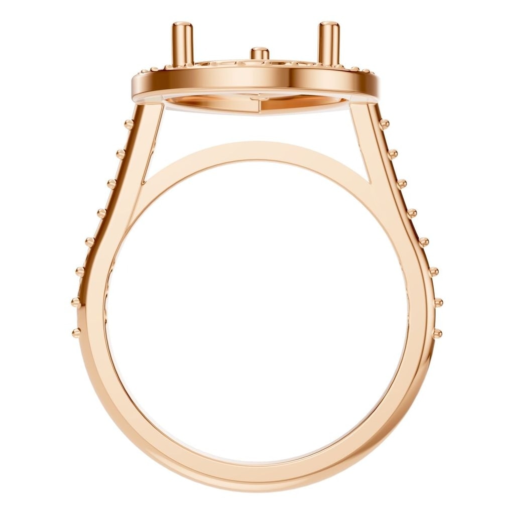 RI-7933 Rose Gold Ring UNSET - Top View