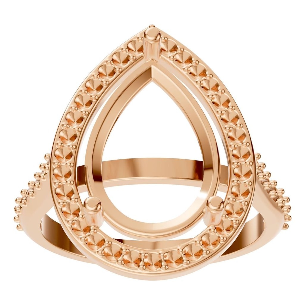 RI-7933 Rose Gold Ring UNSET - Front View