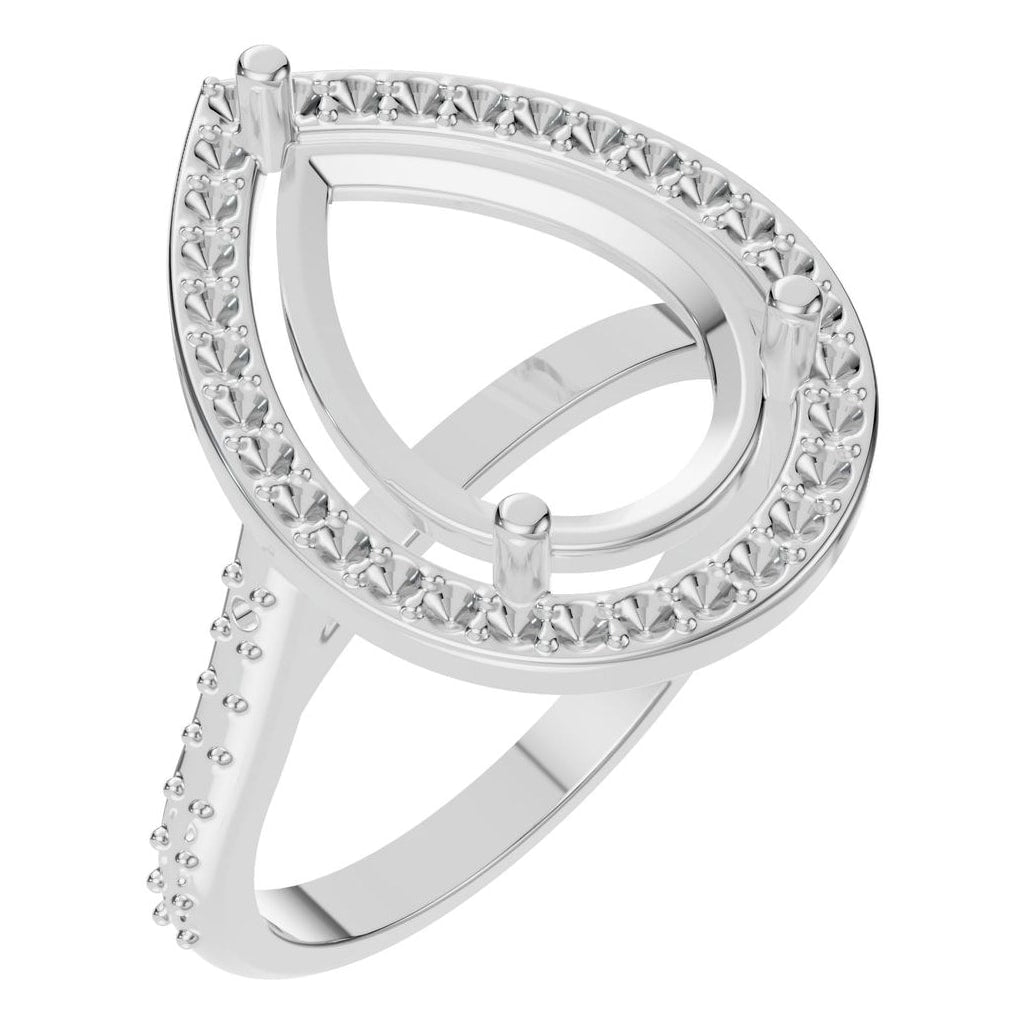 RI-7933 White Gold Ring UNSET - Main View