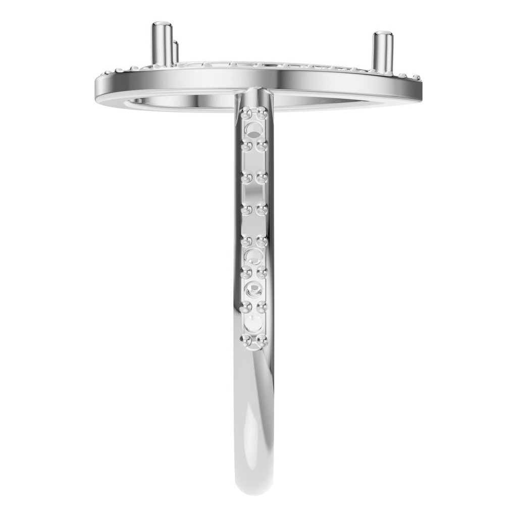 RI-7933 White Gold Ring UNSET - Side View