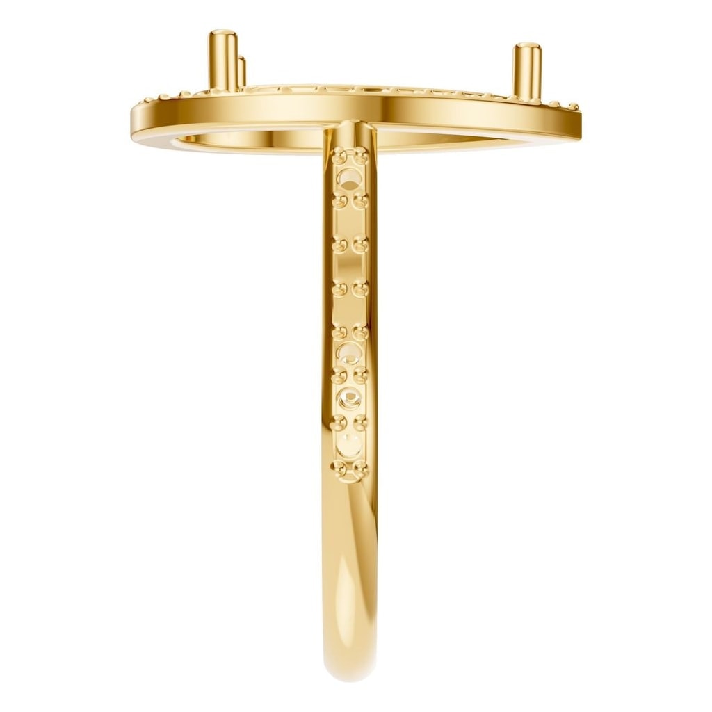 RI-7933 Yellow Gold Ring UNSET - Side View