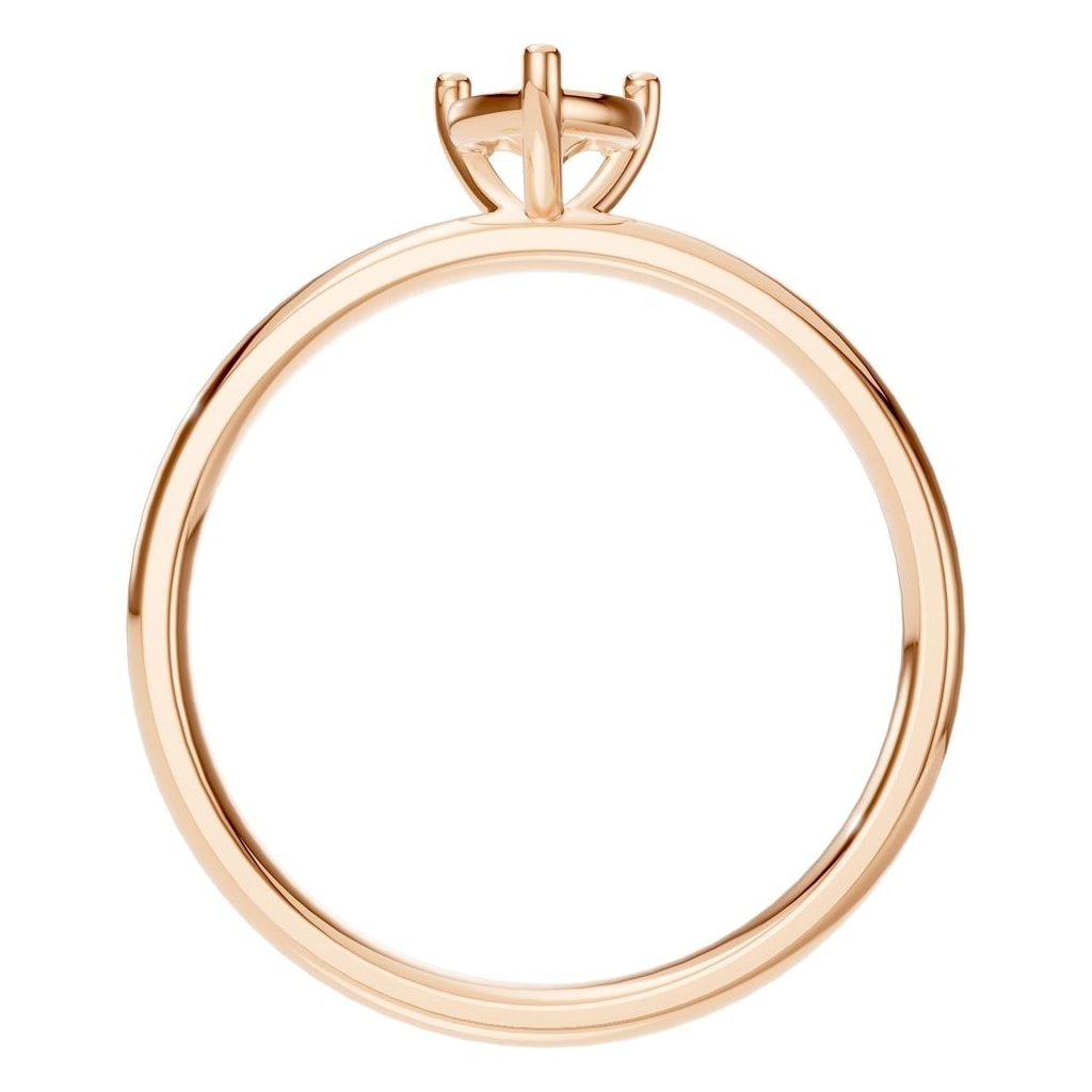 RI-7942 Rose Gold Ring UNSET - Top View
