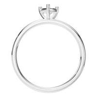 RI-7942 White Gold Ring UNSET - Top View