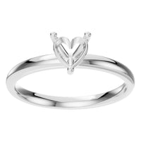 RI-7942 White Gold Ring UNSET - Front View