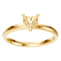 RI-7942 Yellow Gold Ring UNSET - Front View