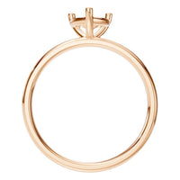 RI-7942 Rose Gold Ring UNSET - Top View