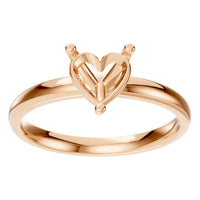 RI-7942 Rose Gold Ring UNSET - Front View