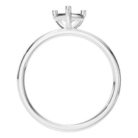 RI-7942 White Gold Ring UNSET - Top View