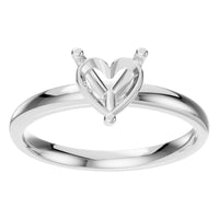 RI-7942 White Gold Ring UNSET - Front View