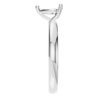 RI-7942 White Gold Ring UNSET - Side View
