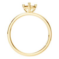 RI-7942 Yellow Gold Ring UNSET - Top View