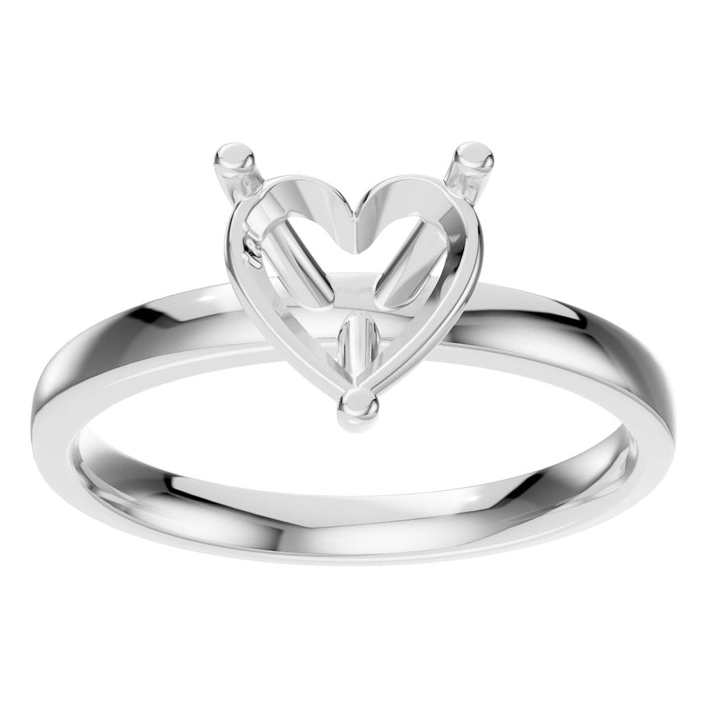 RI-7942 White Gold Ring UNSET - Front View