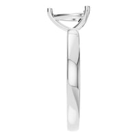 RI-7942 White Gold Ring UNSET - Side View
