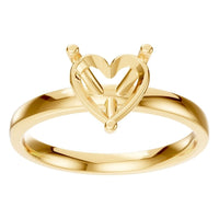 RI-7942 Yellow Gold Ring UNSET - Front View
