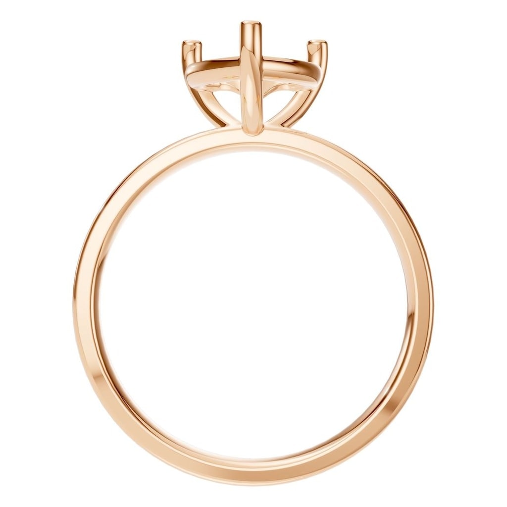 RI-7942 Rose Gold Ring UNSET - Top View