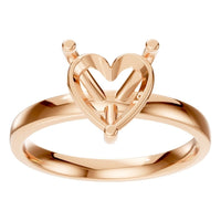 RI-7942 Rose Gold Ring UNSET - Front View