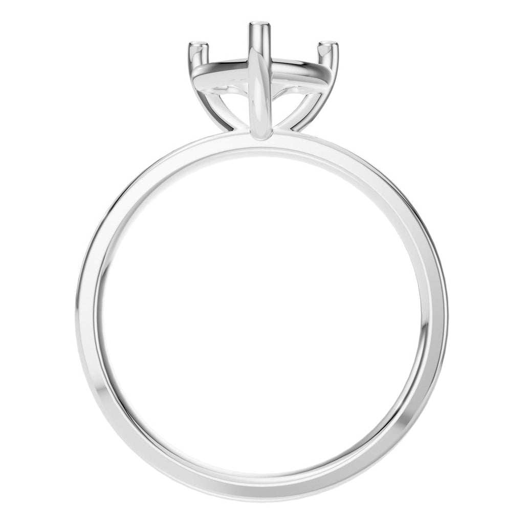 RI-7942 White Gold Ring UNSET - Top View