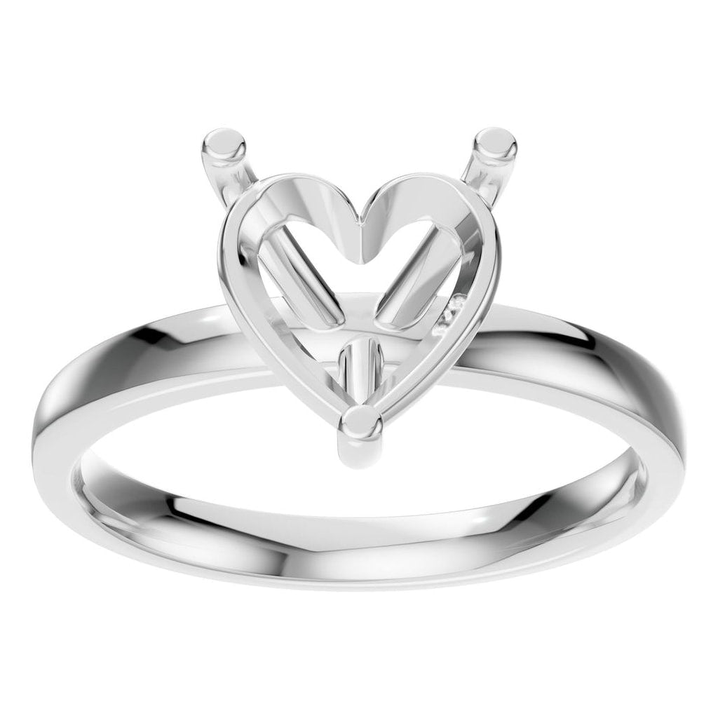RI-7942 White Gold Ring UNSET - Front View